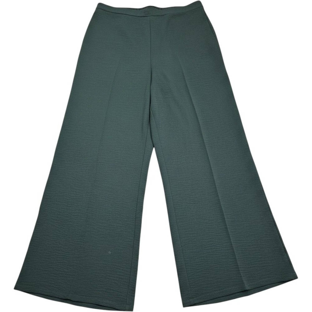 Fashion‎ Nova Women's XL Hunter Green Wide Leg Textured High Rise Elastic Pants